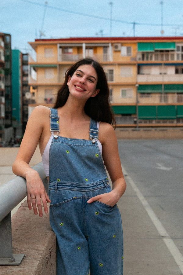 Combinaison en jean brodé Oguste