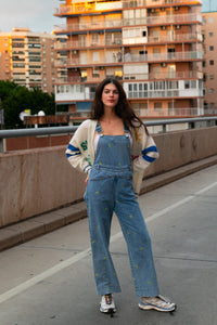 Combinaison en jean brodé Oguste