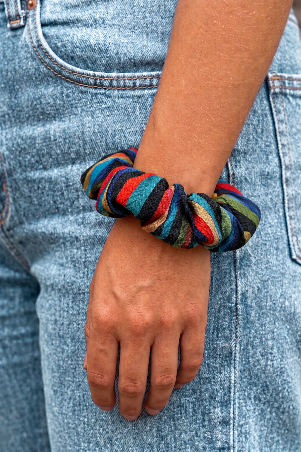 Chouchou Anita rayures rainbow