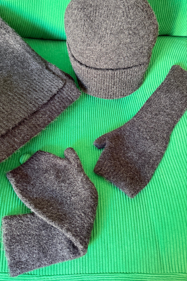 Mitaines Alexia gris anthracite