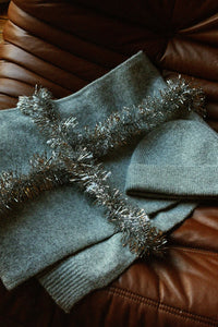 Lot Écharpe + Bonnet gris chiné