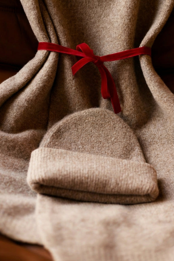 Lot Écharpe + Bonnet  beiges