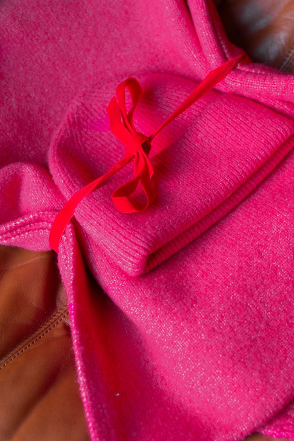 Lot Écharpe + Bonnet roses