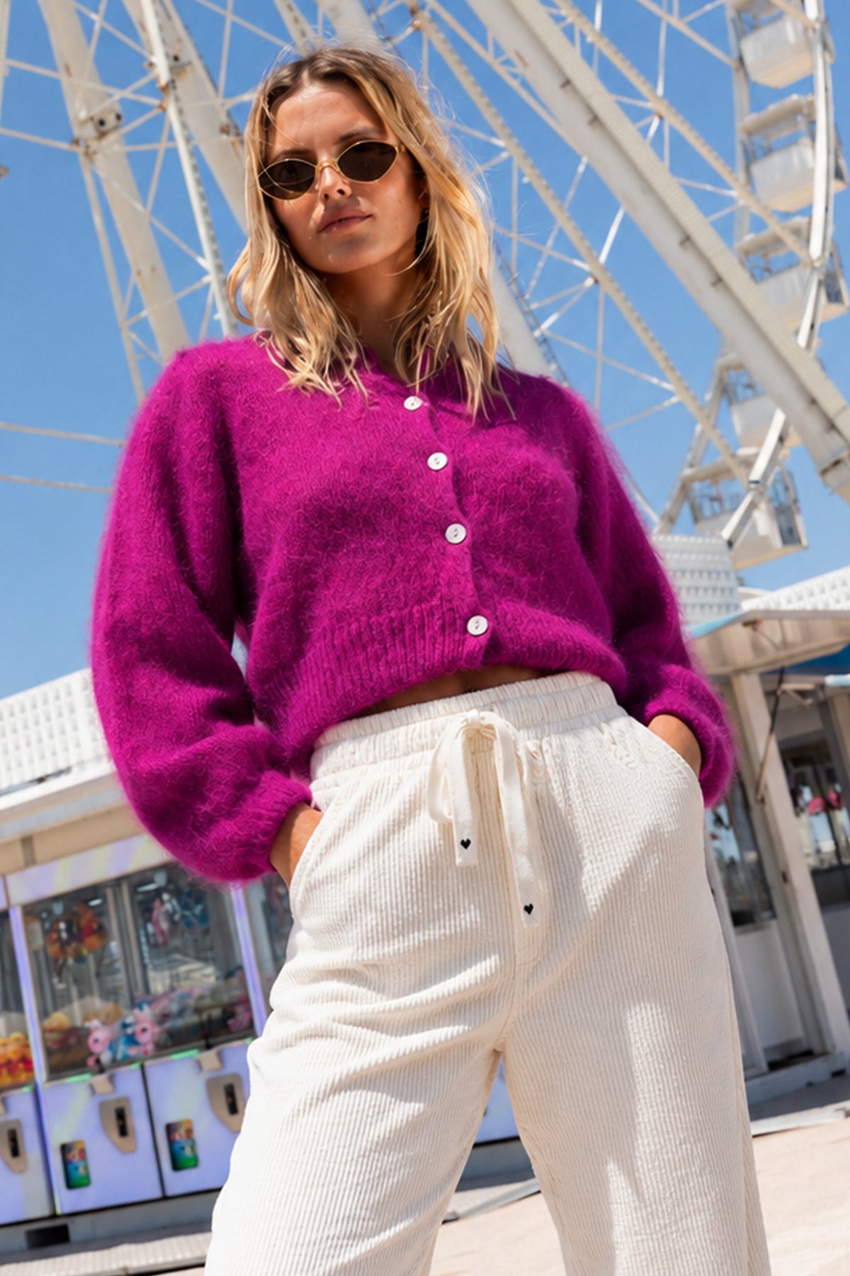 Gilet Lea rose