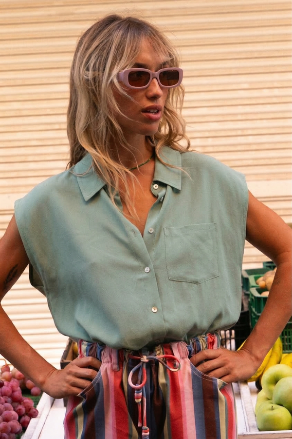 Chemise Clipper vert fougère