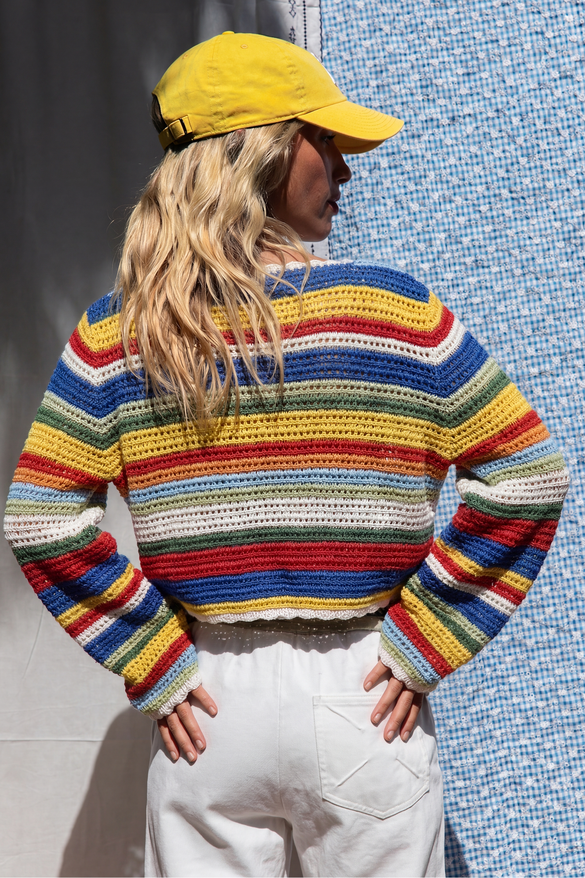 Pull en crochet Massena multicolore