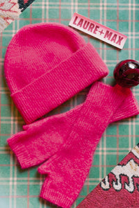 Duo Bonnet + Mitaines roses