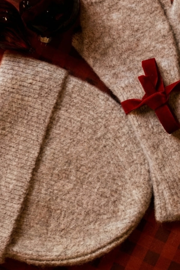 Lot Bonnet + Mitaines beiges