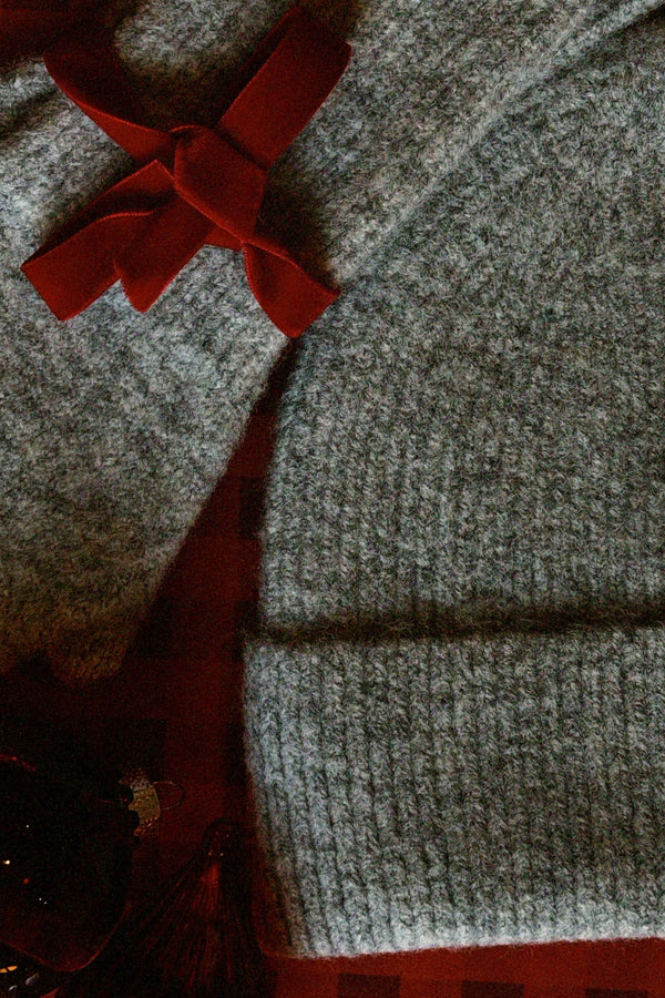 Lot Bonnet + Mitaines gris chiné