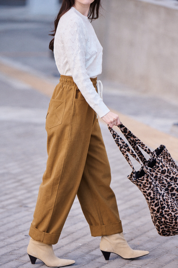 Sac Ava en lainage Léopard