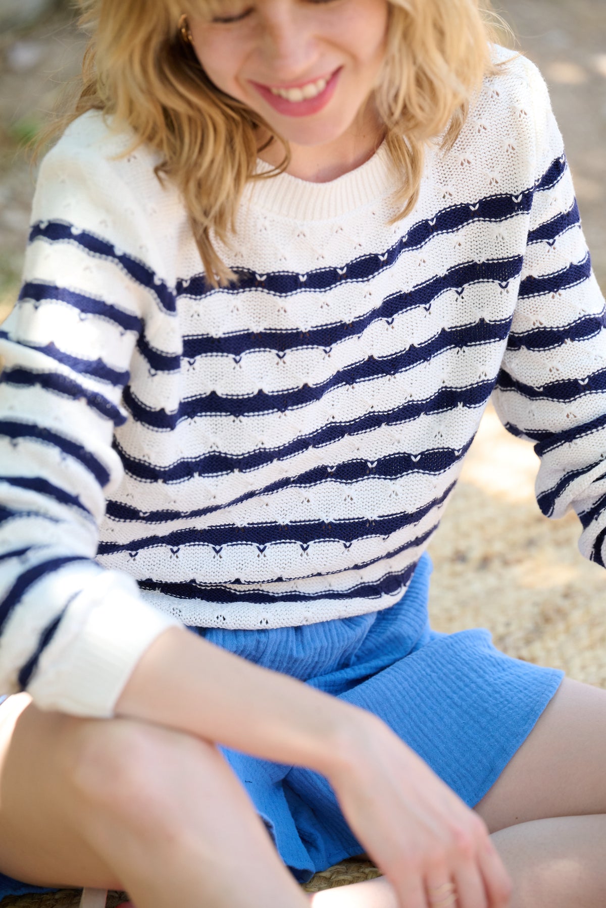 Pull Marin à rayures