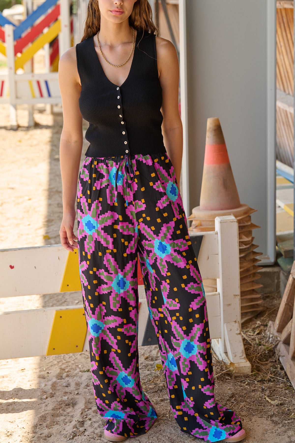 Pantalon Phil • Fleurs Multi