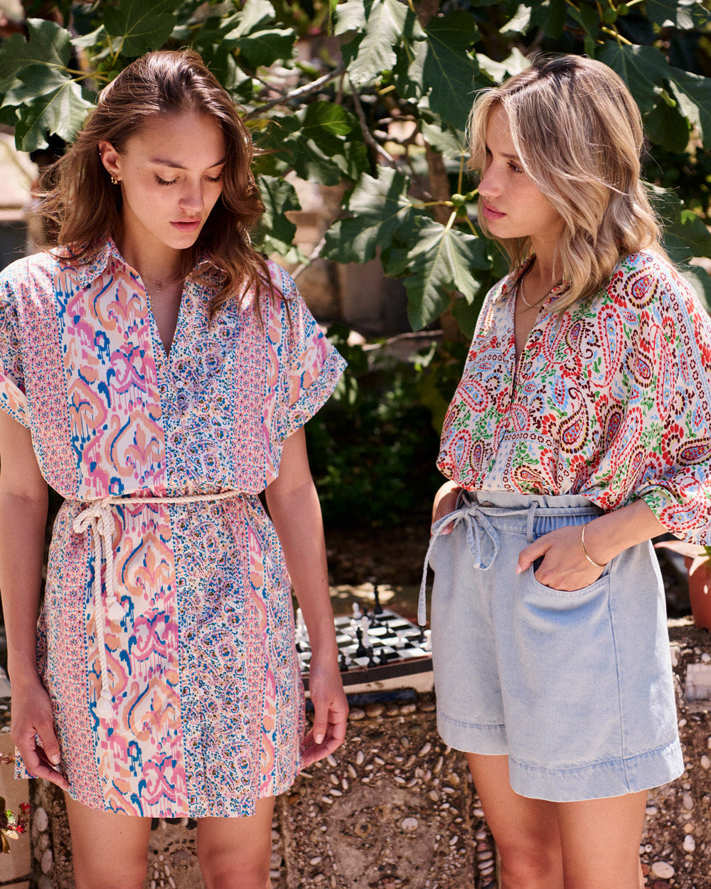 Rhône patchwork print dress