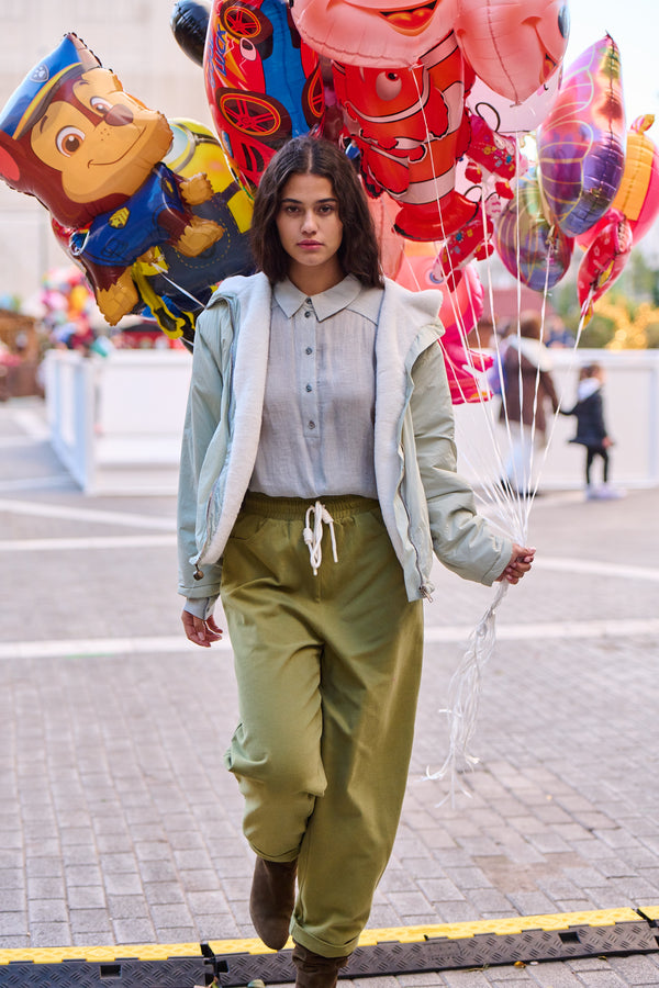 Parka Guzmania vert d'eau