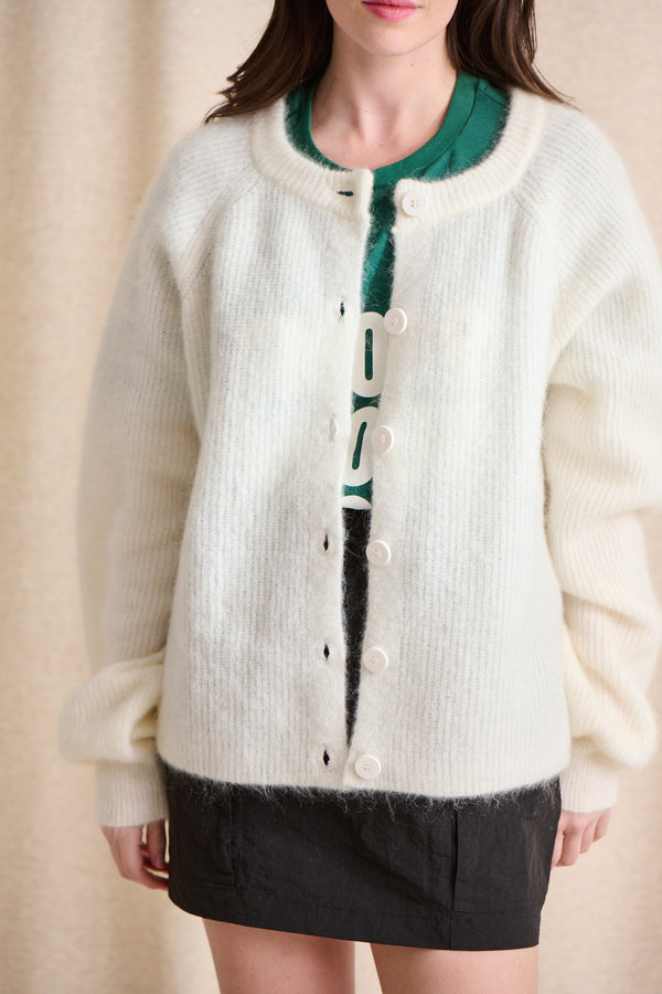Gilet en mohair Lipa blanc