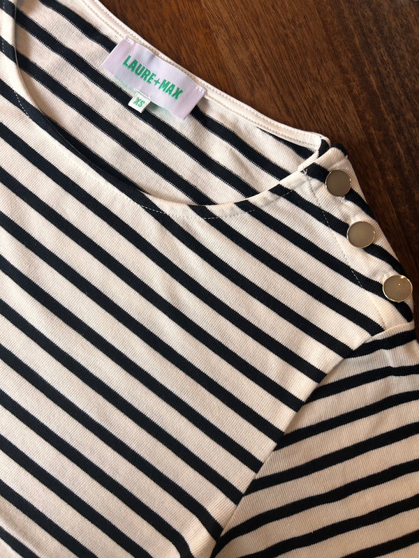 T-shirt marinière Toscane noir