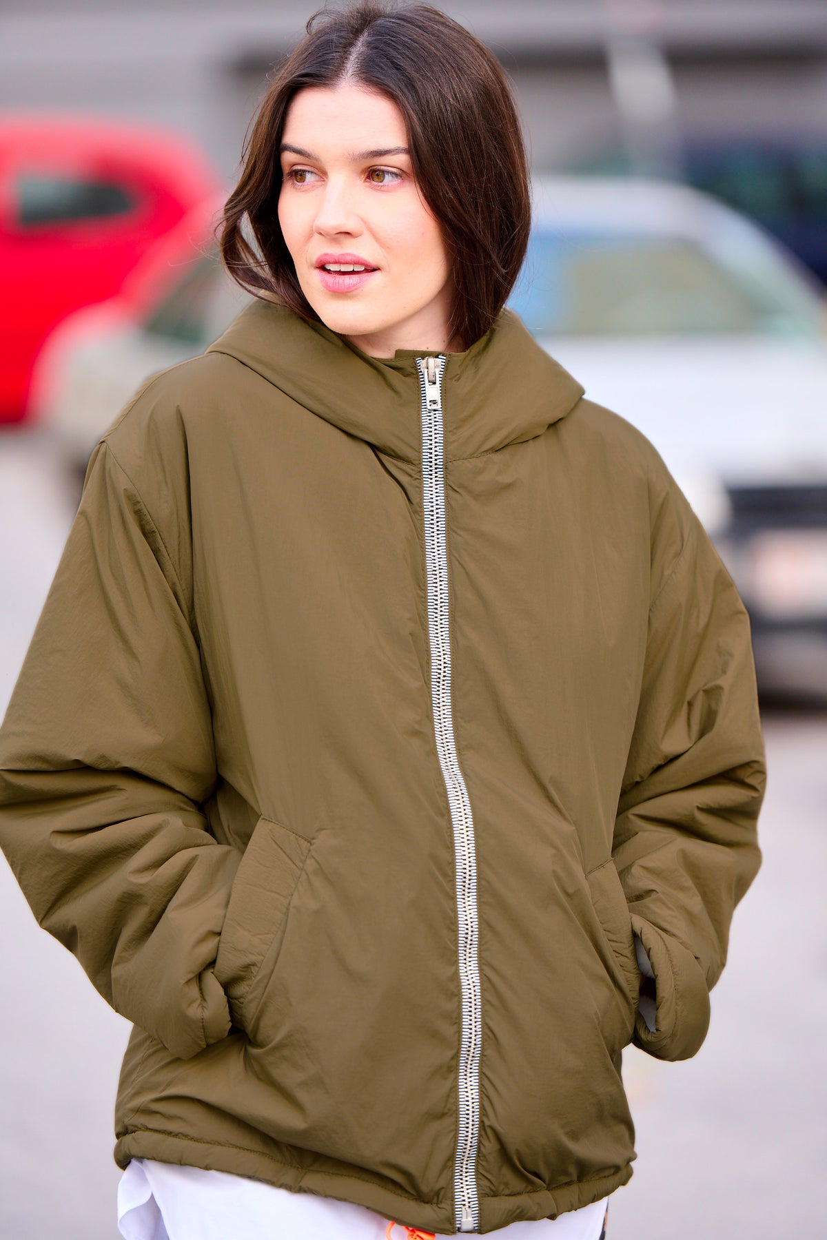 Parka fine Guzmania vert kaki