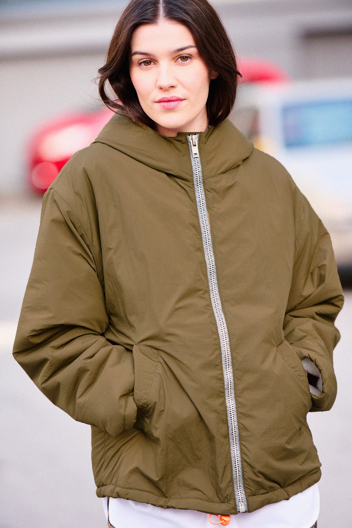 Parka fine Guzmania vert kaki